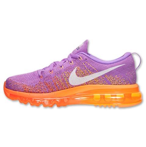 Nike Flyknit Air Max Womens Shoes Light Purple Orange Factory Store